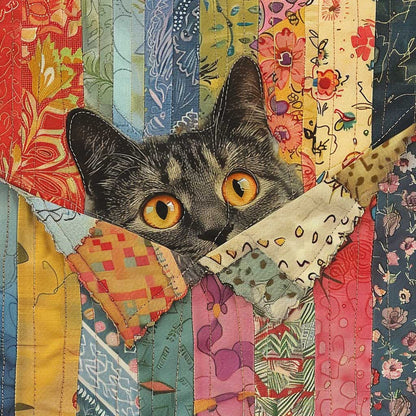 Peeking Cat WJ0108020CL Quilt Blanket