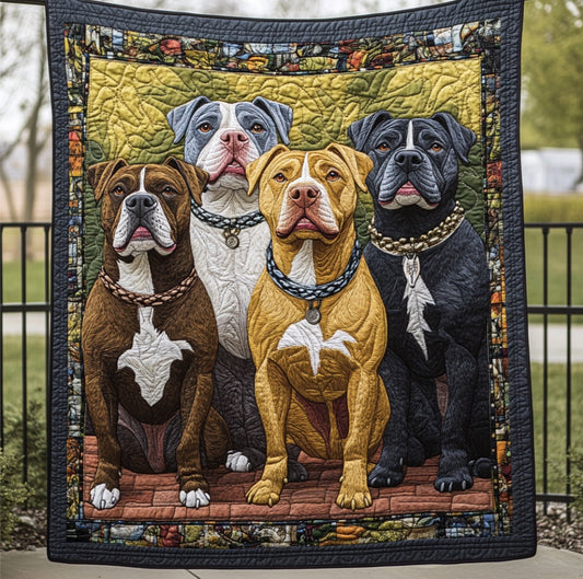 Pitbull Gang WU0401021CL Quilt Blanket