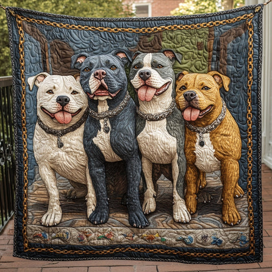 Pitbull Gang WU0401023CL Quilt Blanket