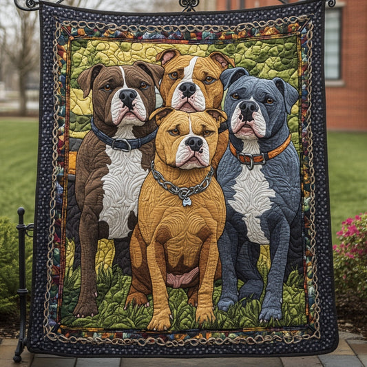 Pitbull Gang WU0401025CL Quilt Blanket