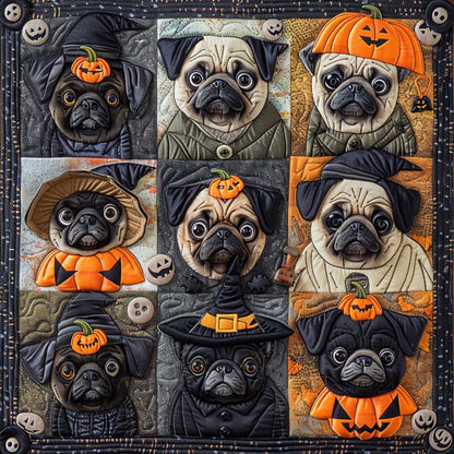 Pug Of Horror Pug XR1908026CL Quilt Blanket
