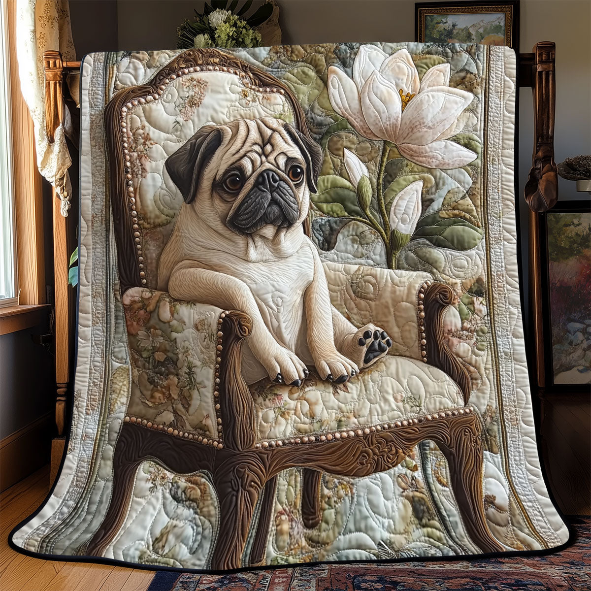 Pug Relax WX2003026CL Quilt Blanket