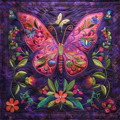 Purple Butterfly WJ1707017CL Quilt Blanket