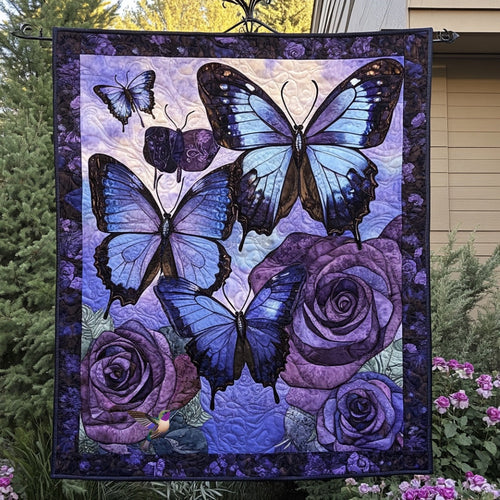 Purple Butterfly WU0401137CL Quilt Blanket
