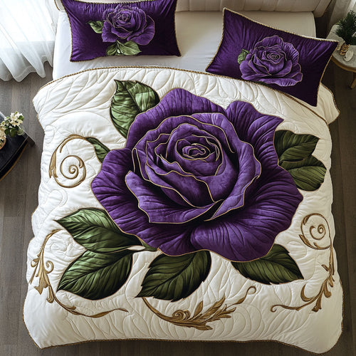 Purple Rose WX0403044CL Quilted Bedding Set