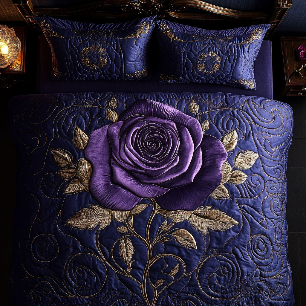 Purple Rose WX2802161CL Quilted Bedding Set