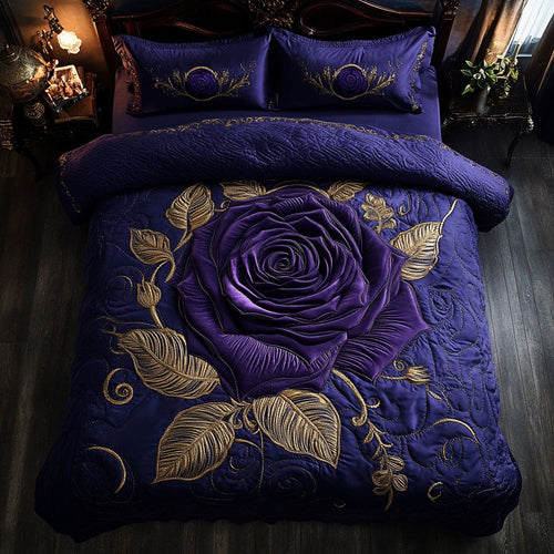 Purple Rose WX2802162CL Quilted Bedding Set