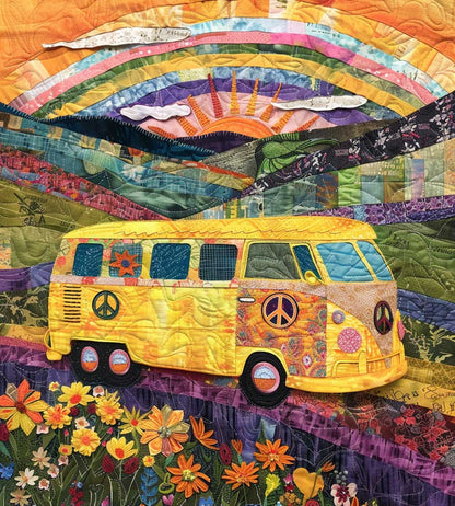 Rainbow Sky Hippie XR1908057CL Quilt Blanket