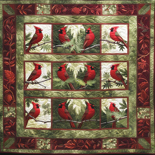 Red Cardinal WJ3107030CL Quilt Blanket