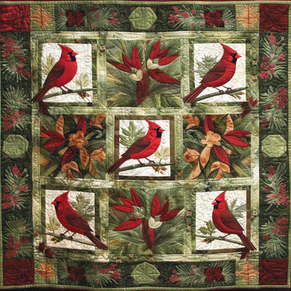 Red Cardinal WJ3107032CL Quilt Blanket
