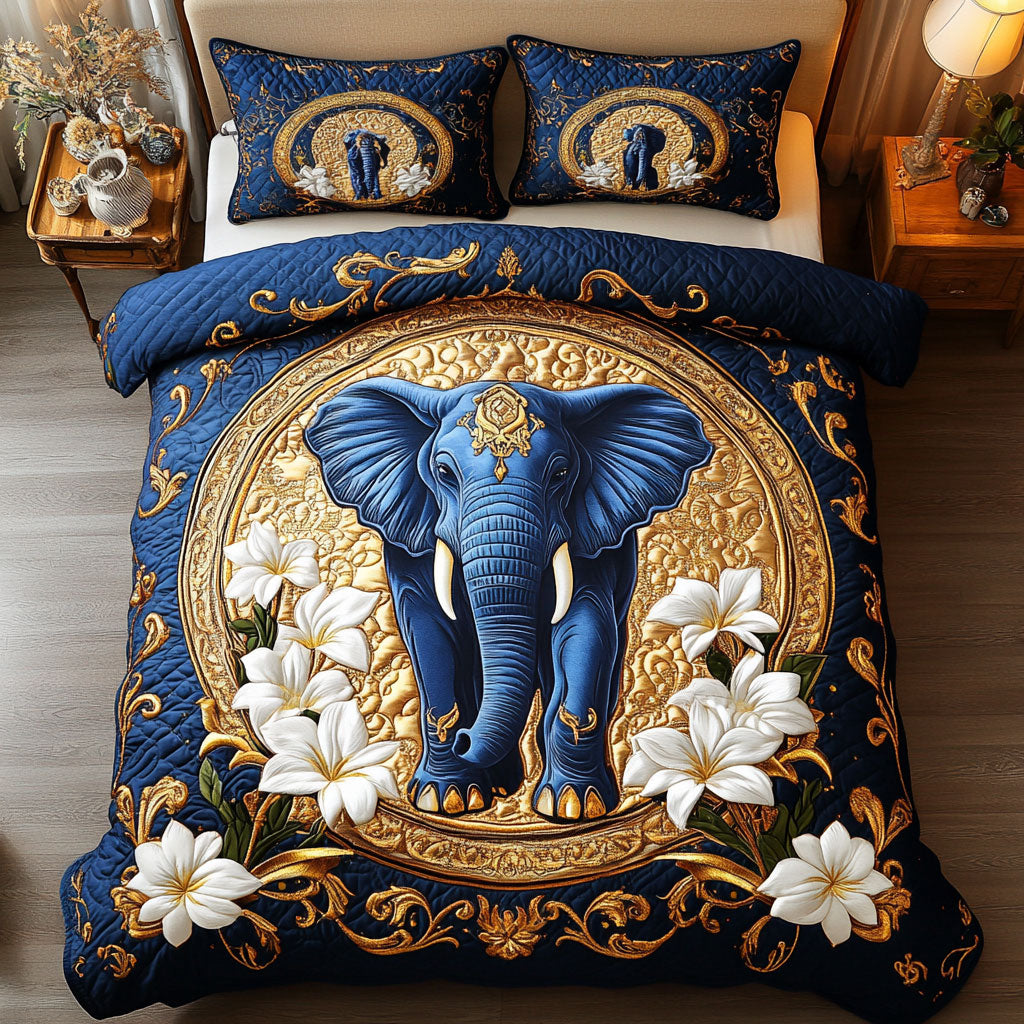 Royal Elephant Dreams WX0603063CL Quilted Bedding Set