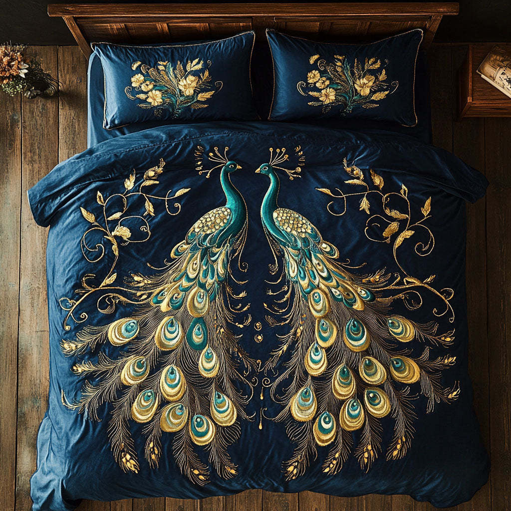 Royal Peacock WX0603064CL Quilted Bedding Set
