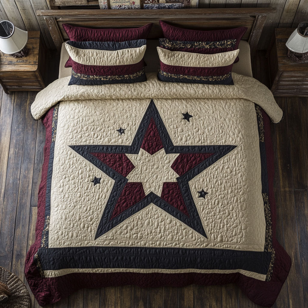 Rustic Star WX0303043CL Quilted Bedding Set