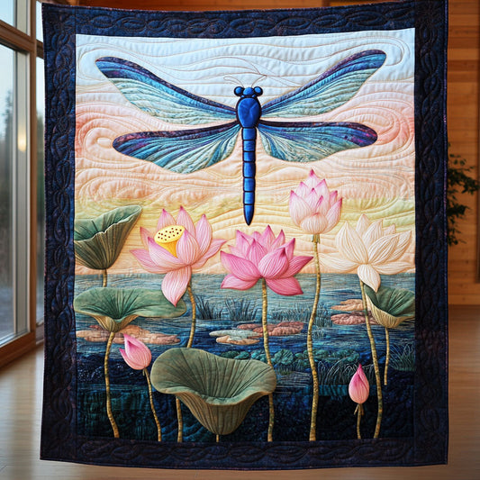 Sacred Wings Of The Lotus CP2406042CL Quilt Blanket