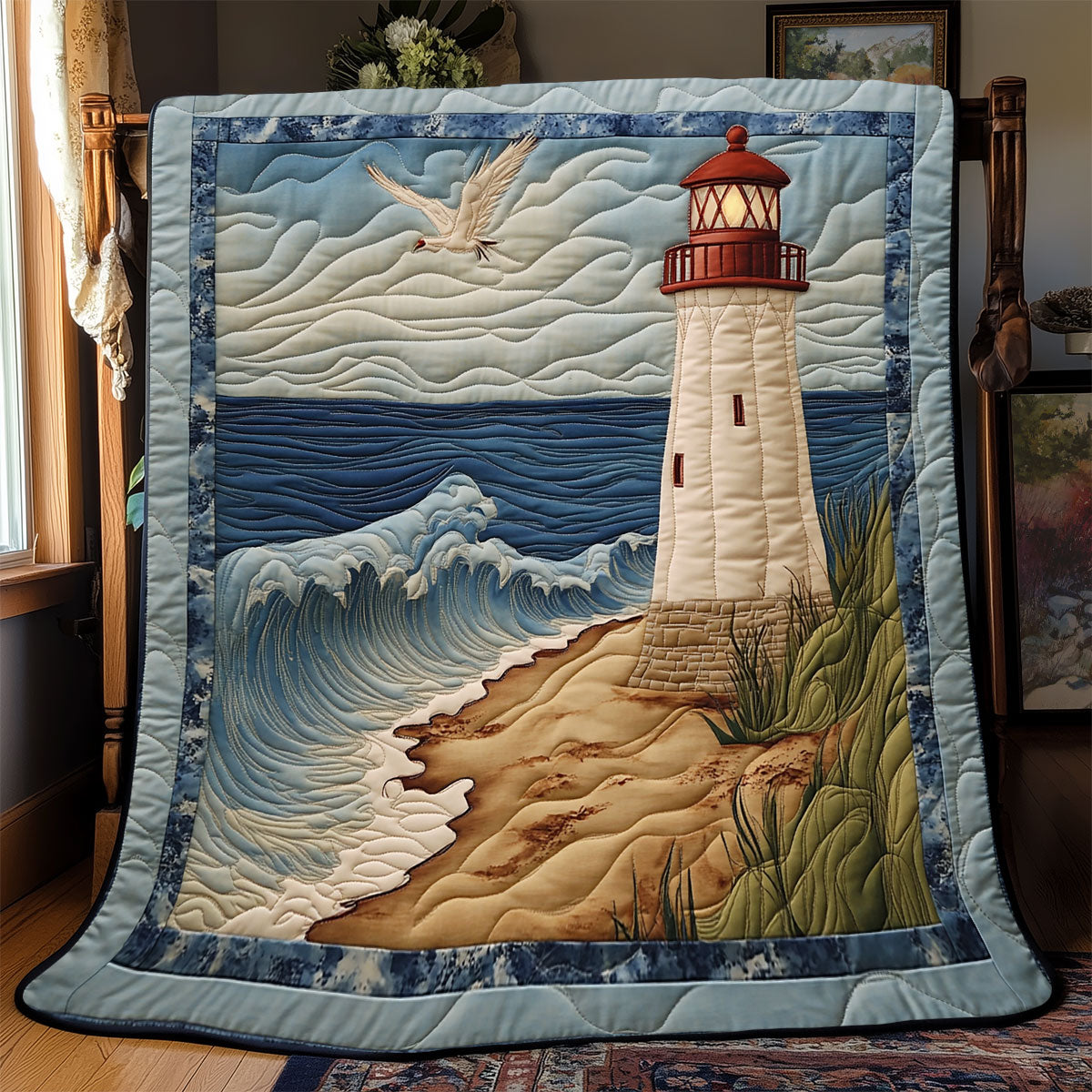 Sea Lighthouse WX2003030CL Quilt Blanket