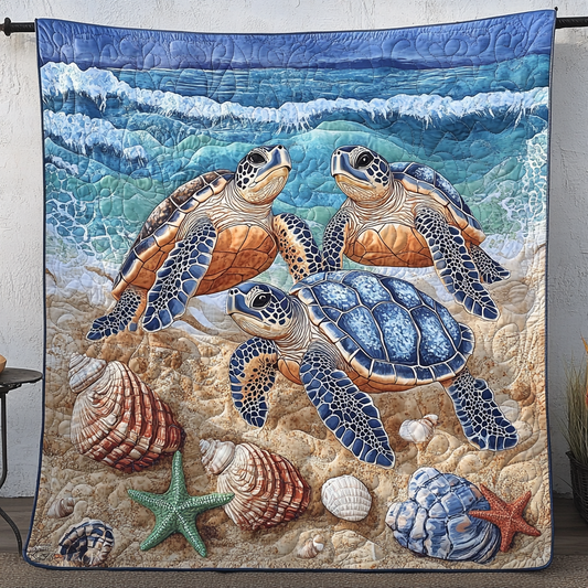 Sea Turtles Ocean Is Calling WU1501019CL Quilt Blanket