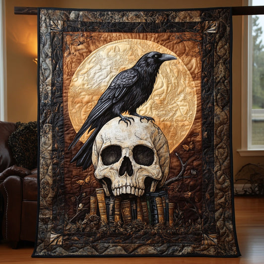 Skull And Raven WU1801078CL Quilt Blanket