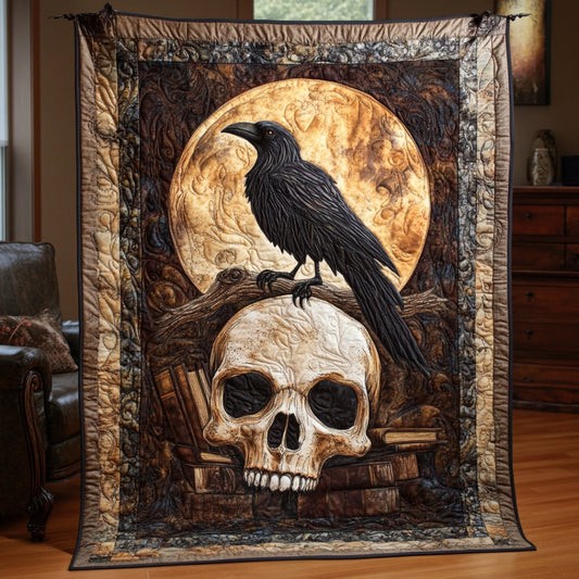 Skull And Raven WU1801082CL Quilt Blanket