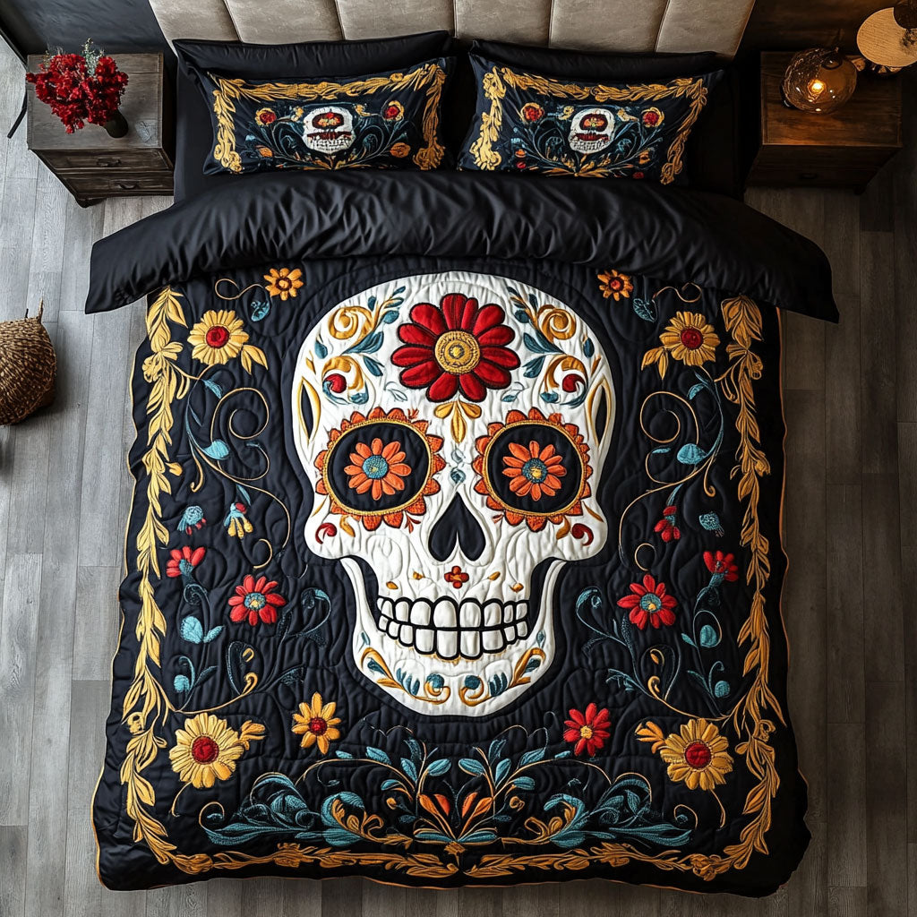 Skull Day Of The Dead WX1403104CL Duvet Cover Set