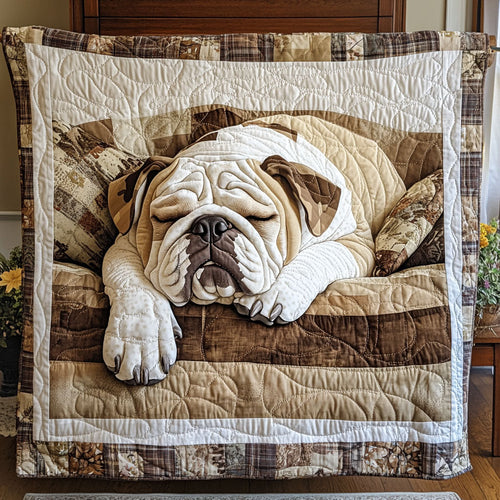 Sleeping Bulldog WU2001007CL Quilt Blanket