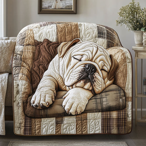 Sleeping Bulldog WU2001010CL Quilt Blanket