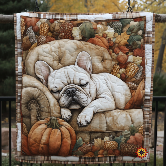 Sleeping French Bulldog WU1312001CL Quilt Blanket
