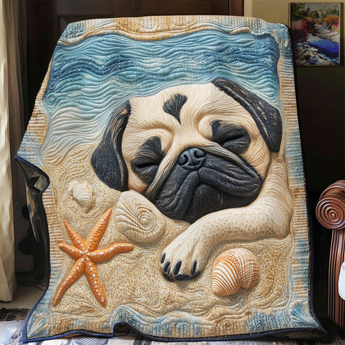 Sleeping Pug WX2003035CL Quilt Blanket