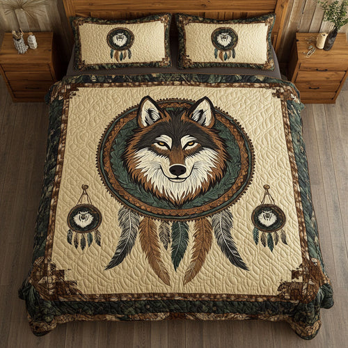Spirit Wolf WX0703040CL Quilted Bedding Set