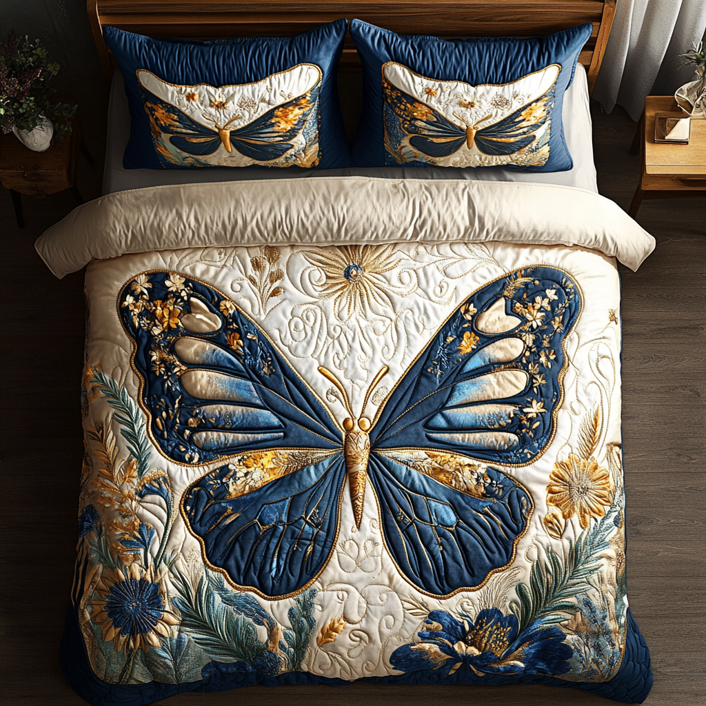 Spring Butterfly XR2002019CL Quilted Bedding Set