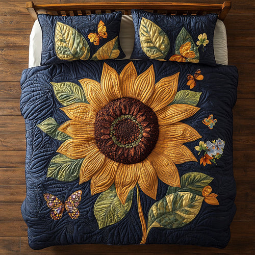 Sunflower Bliss WX0603069CL Quilted Bedding Set