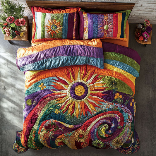 Sunshine Hippie WX0403053CL Quilted Bedding Set