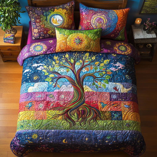 Tree Of Life WX0403056CL Quilted Bedding Set