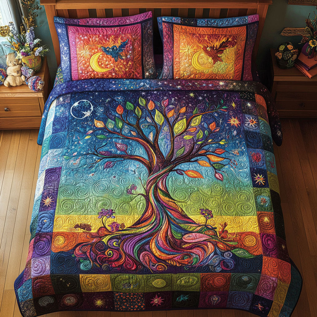 Tree Of Life WX0403057CL Quilted Bedding Set