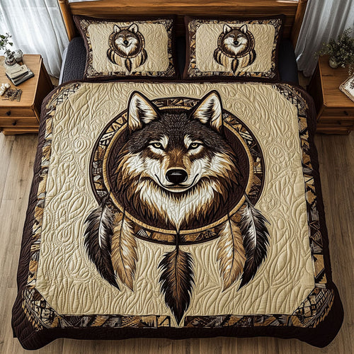 Tribal Wolf WX0703048CL Quilted Bedding Set