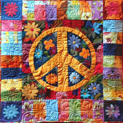 Trippy Hippie Sign WJ0208036CL Quilt Blanket