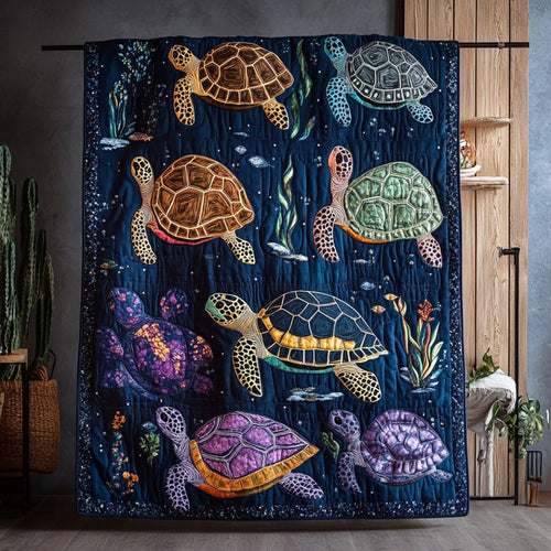 Turtle Ocean Is Calling WU0401042CL Quilt Blanket