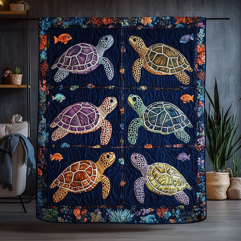 Turtle Ocean Is Calling WU0401044CL Quilt Blanket
