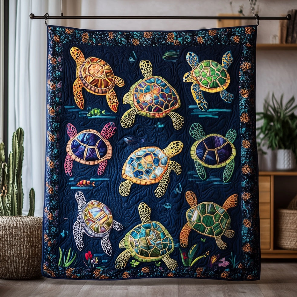 Turtle Ocean Is Calling WU0401045CL Quilt Blanket