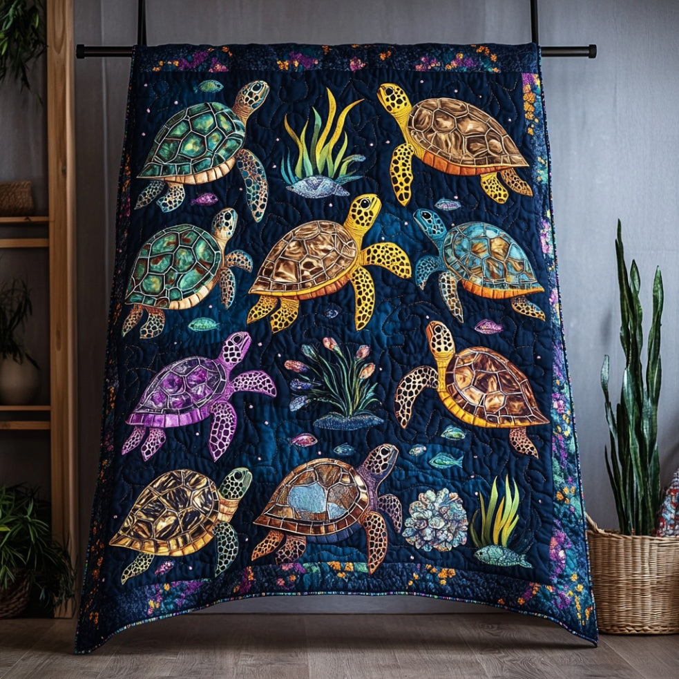 Turtle Ocean Is Calling WU0401048CL Quilt Blanket