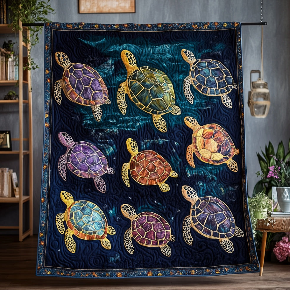 Turtle Ocean Is Calling WU0401049CL Quilt Blanket