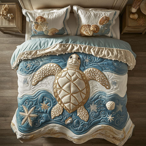Turtle Sea WX0303051CL Quilted Bedding Set