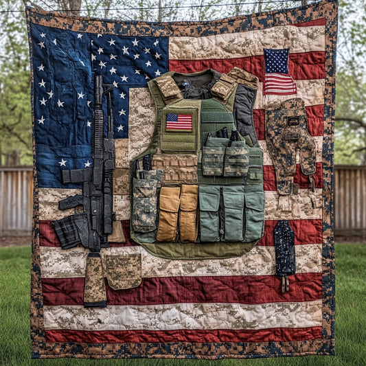 Veteran Life WU2612072CL Quilt Blanket