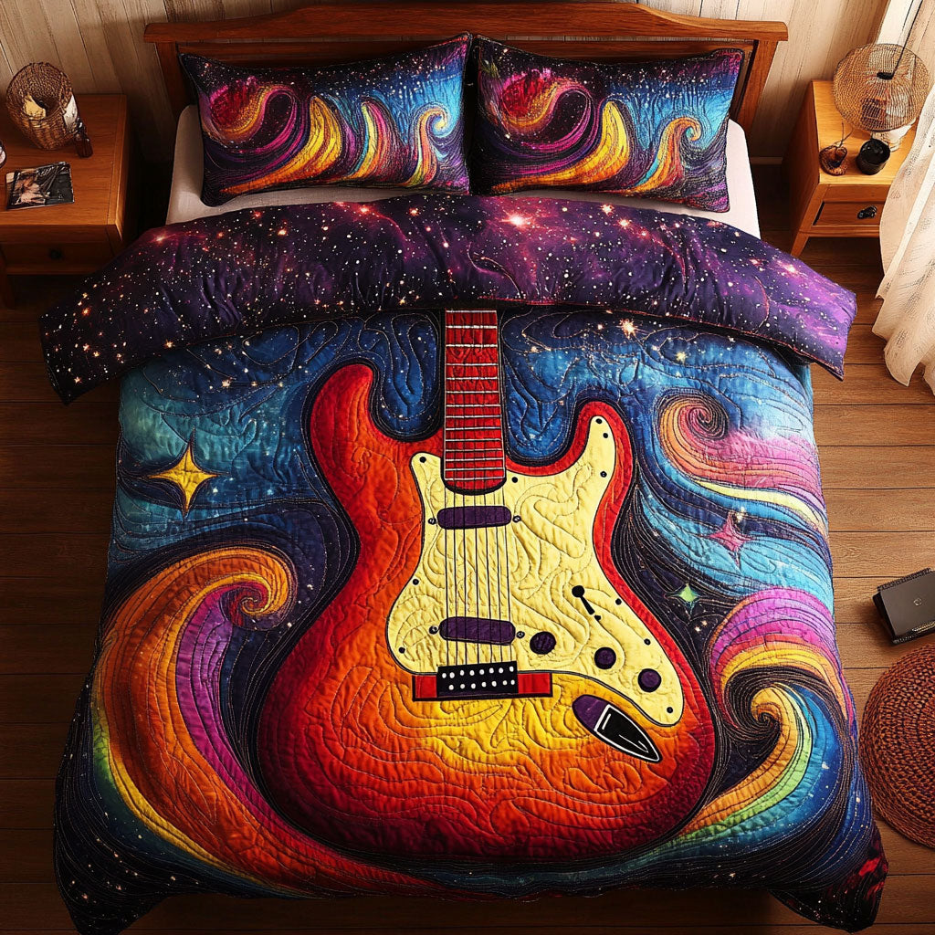 Vibrant Guitar WX0403060CL Quilted Bedding Set