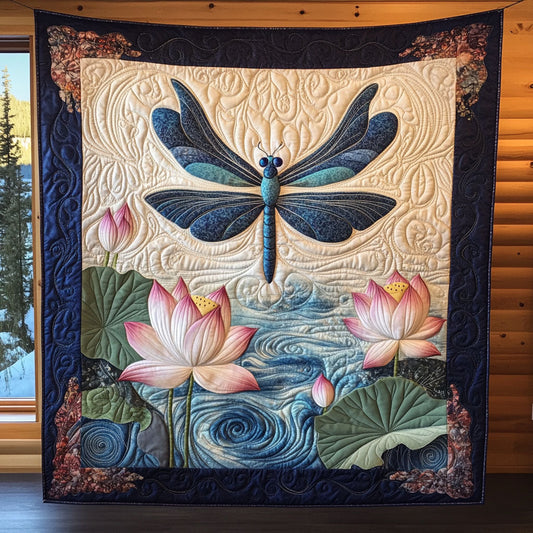 Whispers Over Lotus CP2406041CL Quilt Blanket